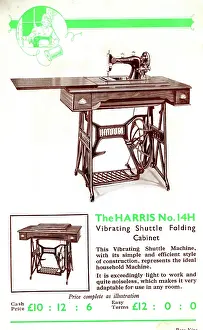 Folding: Harris Sewing Machine, Model No.14H