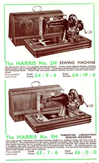 Vibrating: Harris Sewing Machine, Models No. 2H and 9H