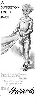 Sep17: Harrods advertisement - page boy outfit for a wedding