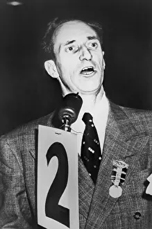 Harassed: Harry Bridges addressing a stop-work meeting of
