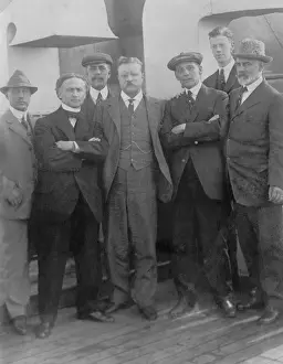 Illusionists: Harry Houdini with Theodore Roosevelt and ?