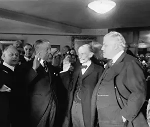 Hardings: Harry M. Daugherty (1860-1941 ), at left, ?