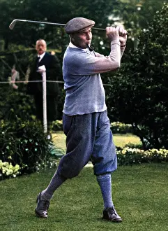 Golfing: Harry Vardon, professional golfer