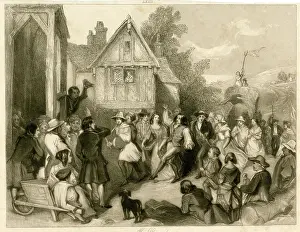 Wheelbarrow: Harvest festival scene