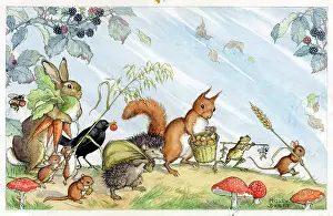 Carrots: Harvest Home - rabbit, squirrel, hedgehog bring home food