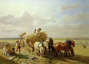 Piercy: Harvesting scene ' with horses and wagon