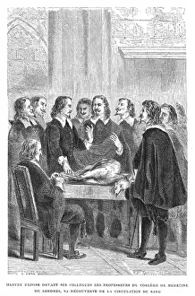 Figuier: Harvey demonstrating circulation of the blood
