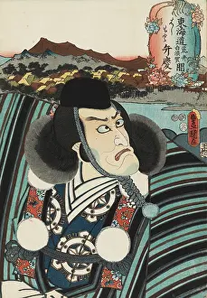 Kunisada: Hashimoto between Arai and Shirasuga, Benkei