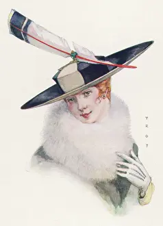 Fetching: Hat with feather 1916