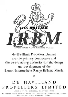 Irbm: De Havilland IRBM - Intermediate Range Ballistic Missile