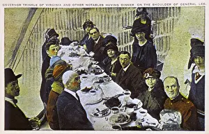 Precarious: Having dinner on the Confederate Memorial, Stone Mountain