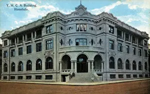 Honolulu: Hawaii, USA - Y. M. C. A. Building, Alaska, Street, Honolulu
