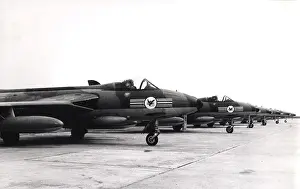 Muang: Hawker Hunter fighters line up on the runway