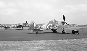 Hawker Hurricane with Supermarine Spitfire