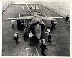 Widest: Hawker Siddeley Harrier on HMS Blake during trials