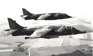 Harriers: Two Hawker Siddeley Harriers in flight