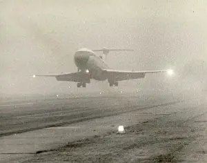 Visibility: A Hawker Siddeley Trident lands automatically