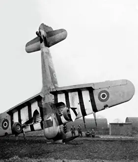 Taxying: Hawker Typhoon 1b nose over the type of event to be war
