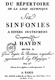 Symphonies: Haydn, Joseph, 31.3.1732 - 31.5.1809, Austrian