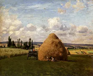 Pontoise: Haystack in Pontoise, by Camille Pissarro