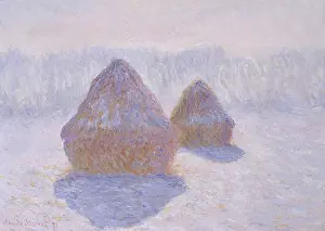 Giverny: Haystacks (Effect of Snow and Sun), by Claude Monet