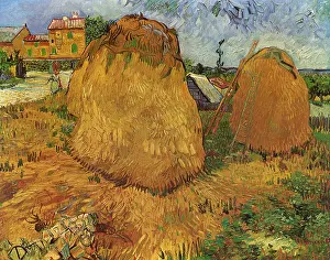 Haystacks: Haystacks in Provence, by Van Gogh