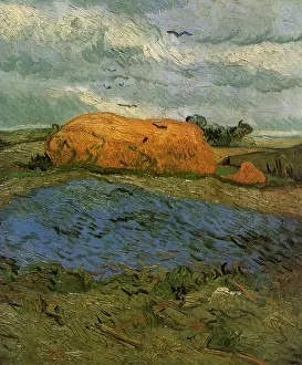 Haystacks: Haystacks under a Rainy Sky, by Van Gogh