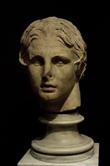 Persia: Head of Alexander the Great (356-323 BC). Marble. 2nd centur