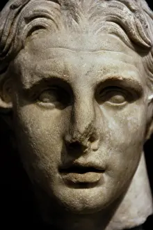 Persia: Head of Alexander the Great (356-323 BC). Marble. 2nd centur