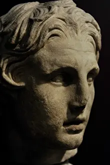 Persia: Head of Alexander the Great (356-323 BC). Marble. 2nd centur