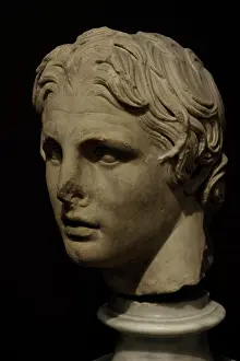 Persia: Head of Alexander the Great (356-323 BC). Marble. 2nd centur