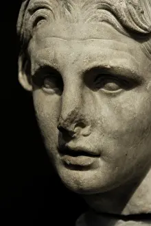 Persia: Head of Alexander the Great (356-323 BC). Marble. 2nd centur