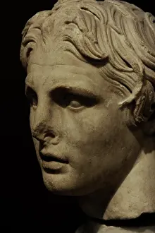 Persia: Head of Alexander the Great (356-323 BC). Marble. 2nd centur