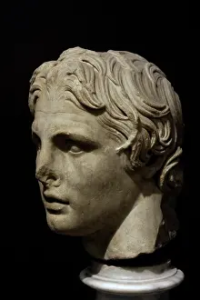 Persia: Head of Alexander the Great (356-323 BC). Marble. 2nd centur