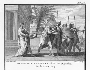 Pompeius: HEAD BROUGHT TO CAESAR