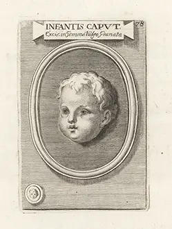 Cortona: Head of a child from an engraved garnet gem