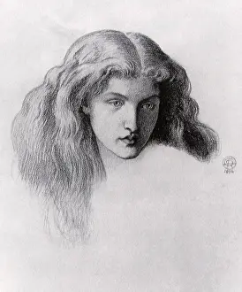 Raphaelite: Head of a Girl, by D G Rossetti