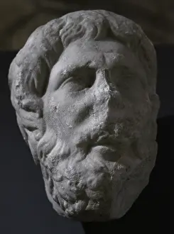 Hispanic: Head of the god Endovelicus. 1st century AD. From