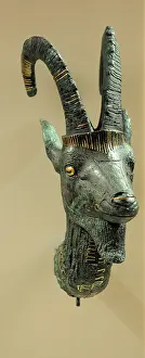 Egyptians: Head of an ibex. Dynasty 21. Egypt