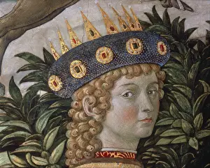 Jewelled: Head of a King with a Blue Jewelled Crown
