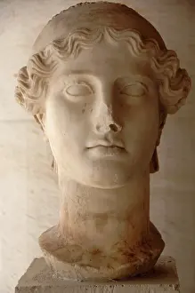 Sculpted: Head of Nike. II century A.C. Copy of the original dated in