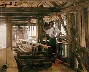 Saws: A head saw in a sawmill