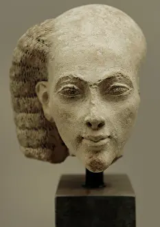 Close Up: Head from a statuette of a princess. Egypt