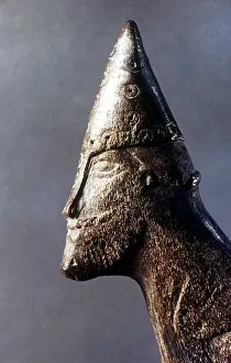 Stockholm: Head of a Viking warrior. National Historical