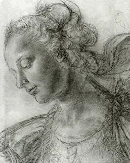1460s: Head of a Woman, by Verrocchio