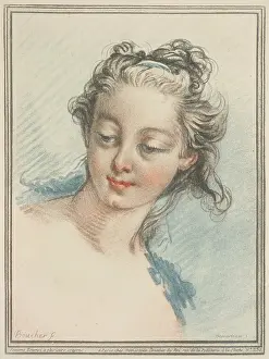 Boucher: Head of a young lady
