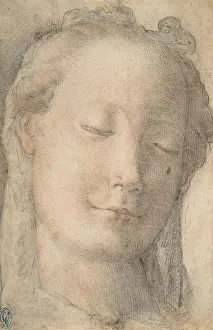 Three Quarter: Head of a Young Woman in Three-quarter View Facing