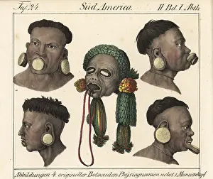 Goedsches: Heads of Botocudo men from Eastern Brazil