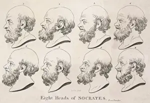 Lavater: Eight heads of Socrates, Classical Greek philosopher