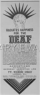 Deafness: HEARING AID/1928